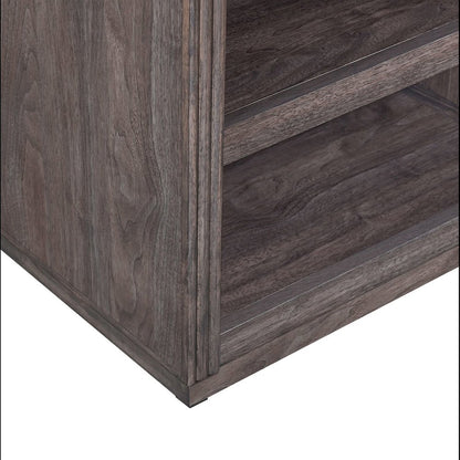 Modern Edge End Table for Living Room Contemporary - Caffe Brown