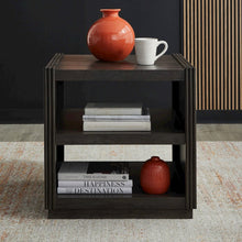 Modern Edge End Table for Living Room Contemporary - Caffe Brown