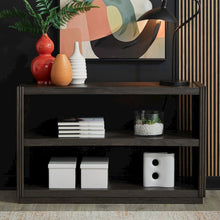 Modern Edge Sofa Table for Living Room Storage Display - Caffe Brown