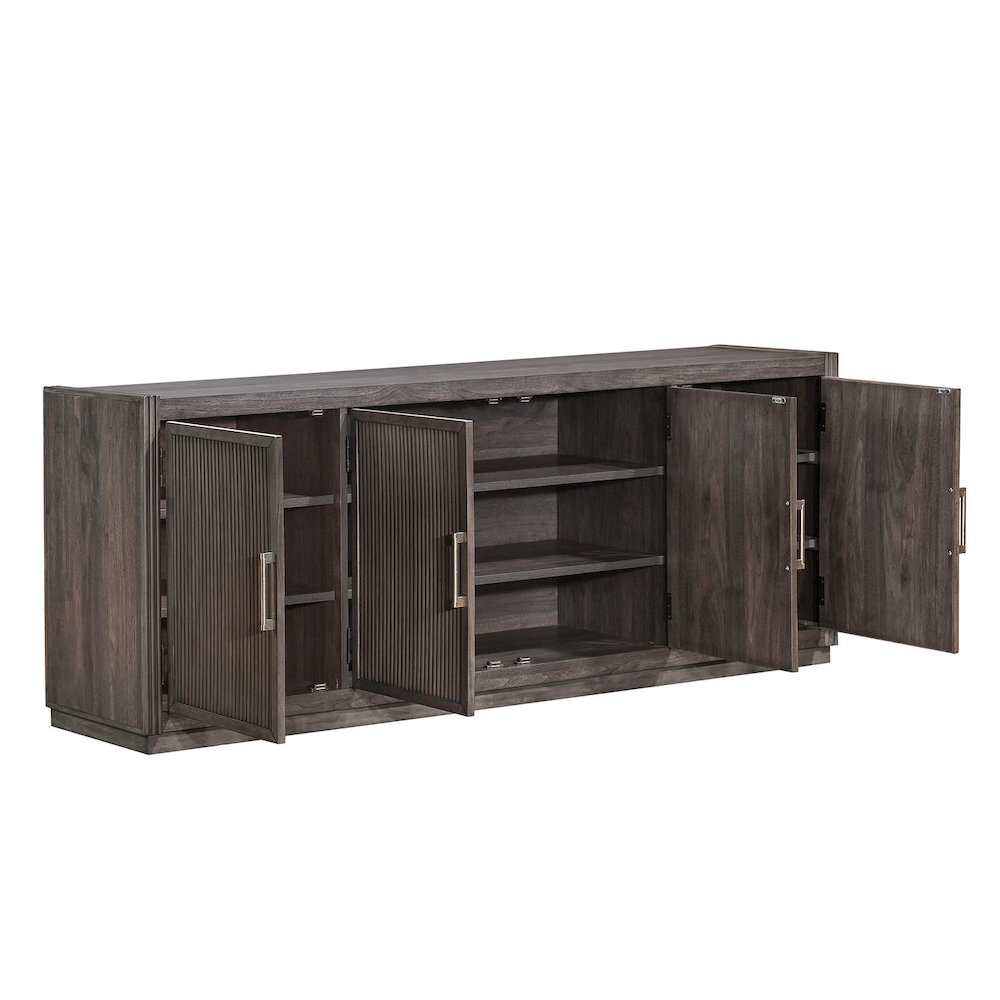 Modern Edge 77 Inch TV Console for Living Room  - Caffe