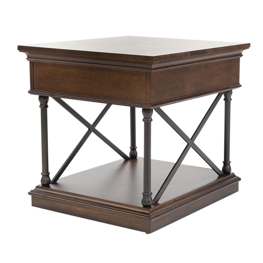 Tribeca Drawer End Table in Cordovian Brown