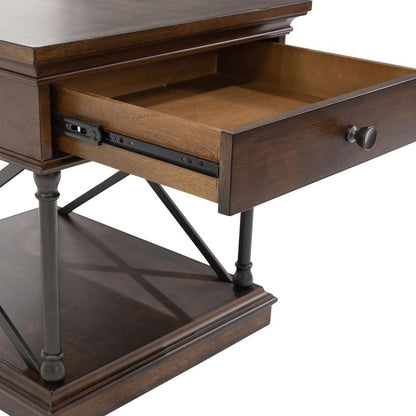 Tribeca Drawer End Table in Cordovian Brown