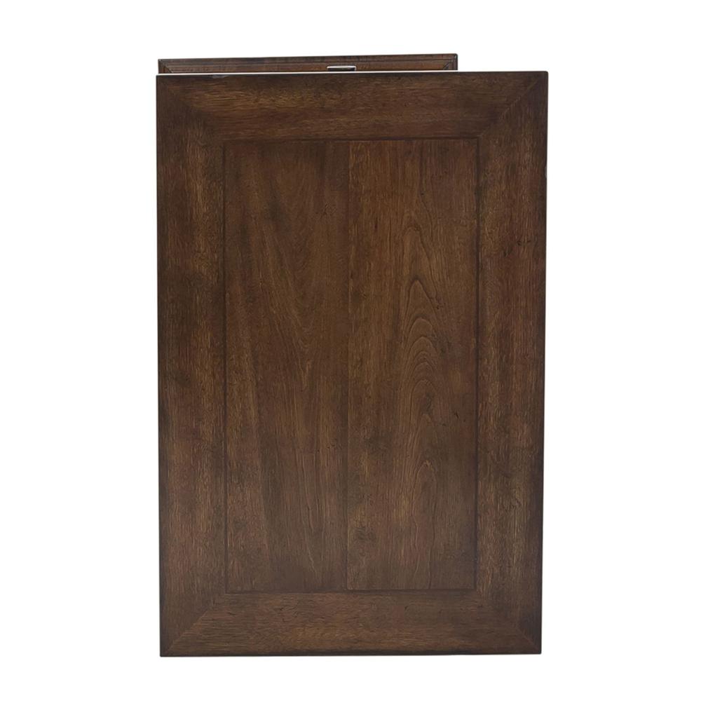 Tribeca Drawer Chair Side Table in Cordovian Brown