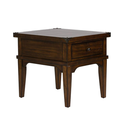 Aspen Skies End Table in Russet Brown