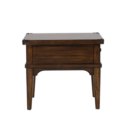 Aspen Skies End Table in Russet Brown