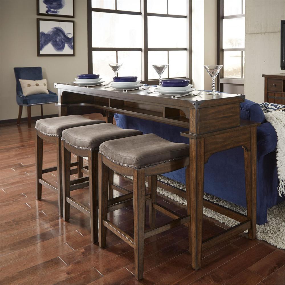 Aspen Skies Console Bar Table in Russet Brown