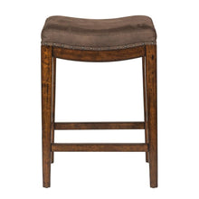 Aspen Skies Upholstered Console Stool in Russet Brown