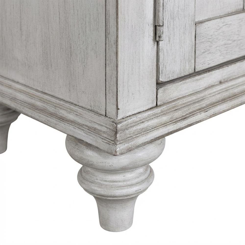 Traditional Rubberwood Hutch & Buffet in Pine Veneers for Dining Room Storage