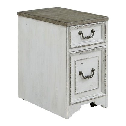 Antique White Mobile File with Classic European Traditional Style