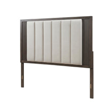 Upholstered Caffe Headboard with Modern Panel Design and Mounting Hardware