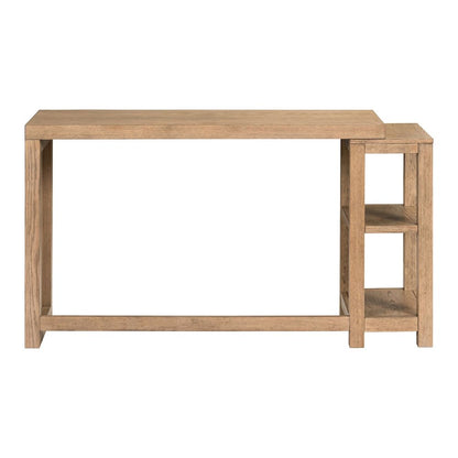 Corso Living Room Console Table Desk Contemporary - Brown Oak Wood