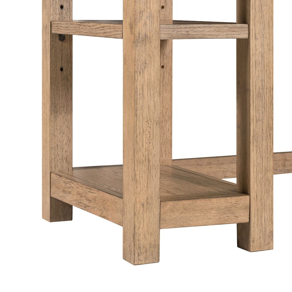 Corso Living Room Console Table Desk Contemporary - Brown Oak Wood