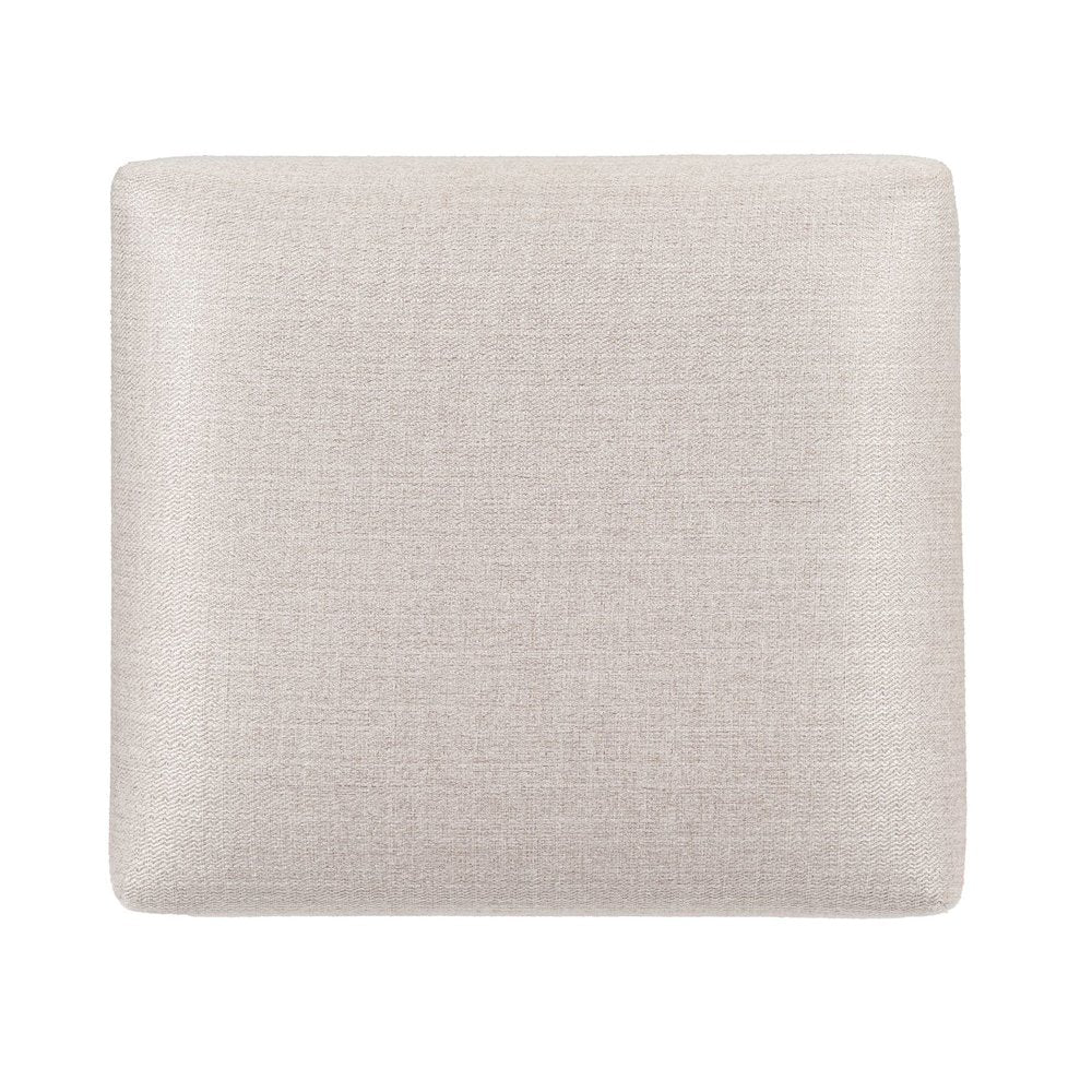 Corso Upholstered Console Stool 19" Height  - Oak Wood & Taupe Linen