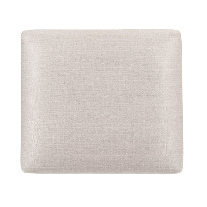 Corso Upholstered Console Stool 19" Height  - Oak Wood & Taupe Linen