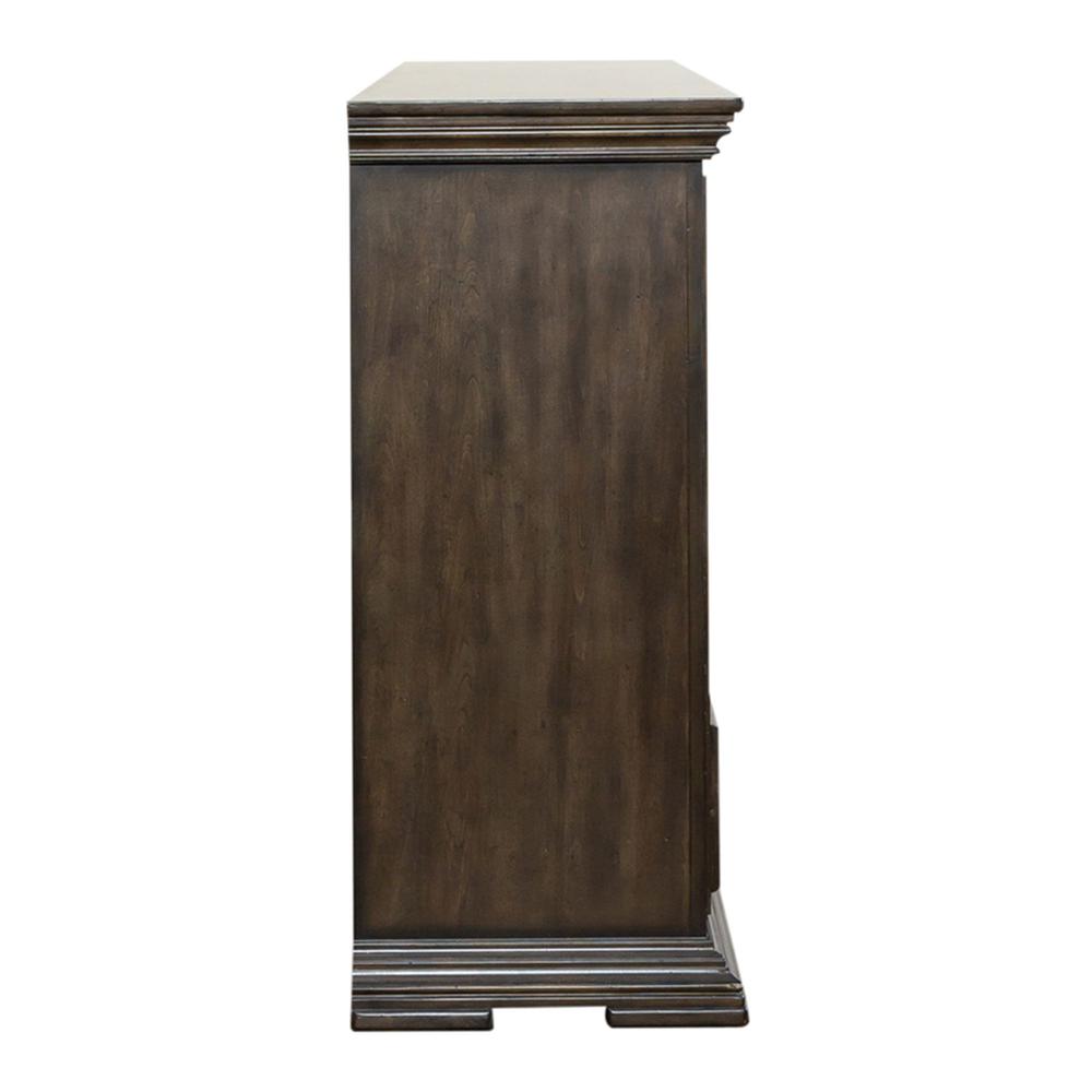 Big Valley 2 Door 6 Drawer Dresser in Brownstone w/ Heavy Distressing