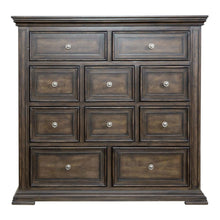 Big Valley 10 Drawer Chesser in Brownstone w/ Heavy Distressing