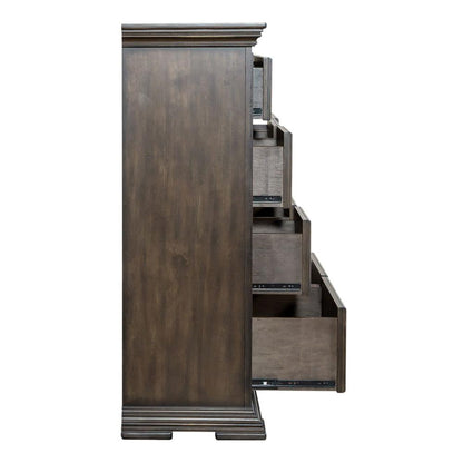 Big Valley 10 Drawer Chesser in Brownstone w/ Heavy Distressing