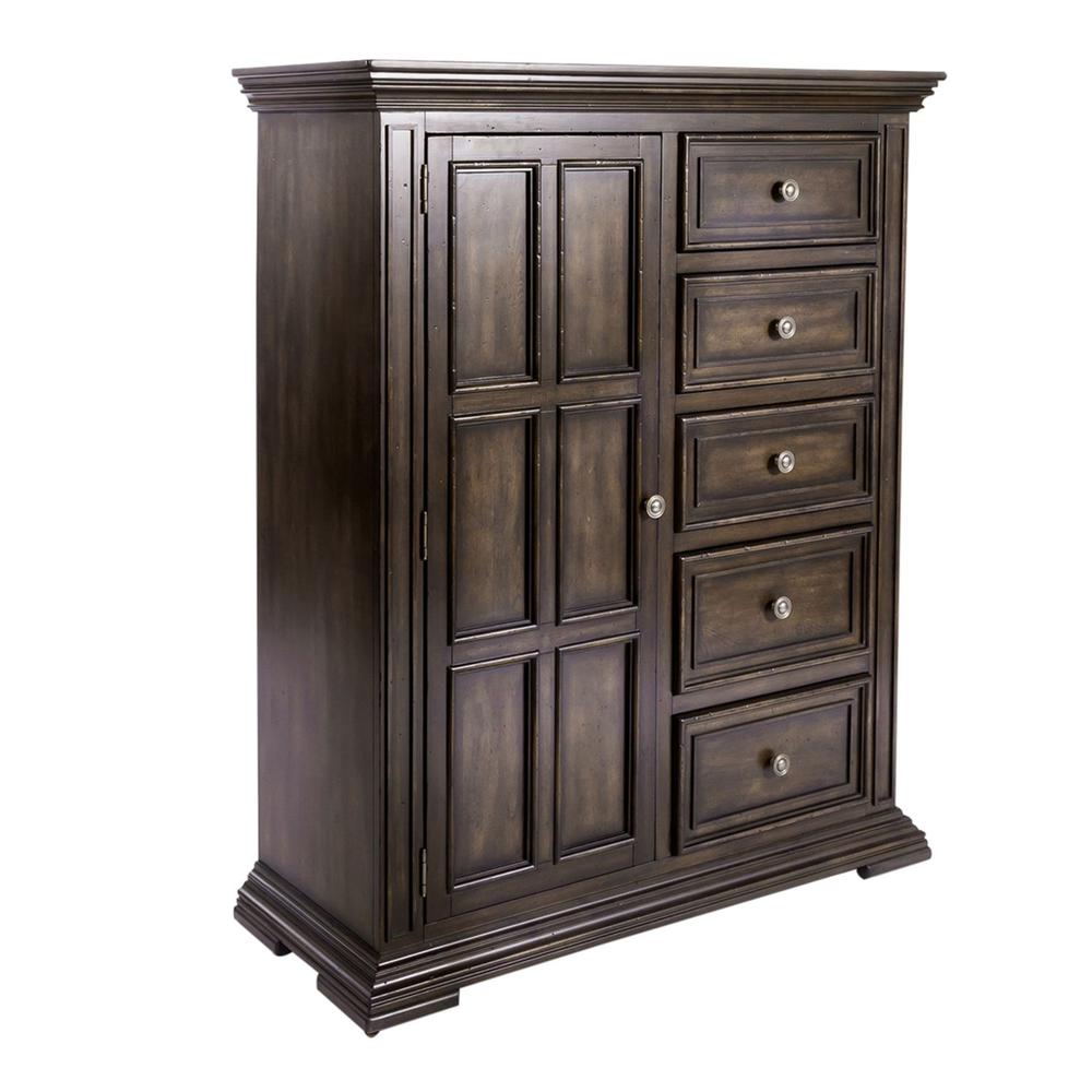 Big Valley Door Chest in Brownstone w/ Heavy Distressing