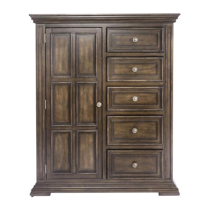 Big Valley Door Chest in Brownstone w/ Heavy Distressing