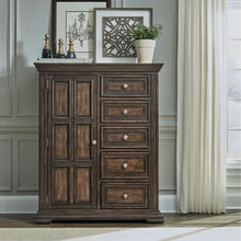 Big Valley Door Chest in Brownstone w/ Heavy Distressing