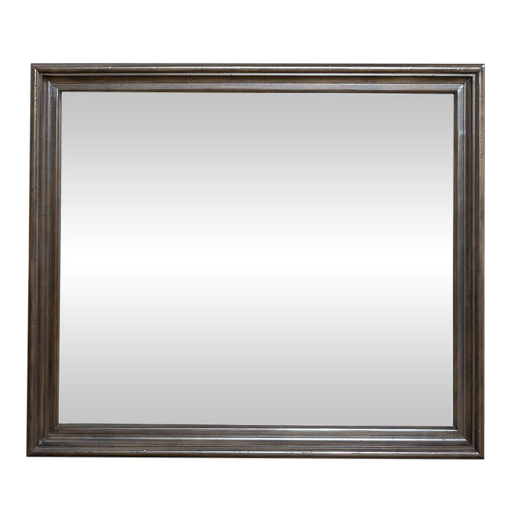Big Valley Mirror in Brownstone w/ Heavy Distressing