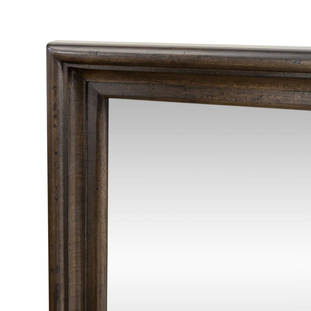 Big Valley Mirror in Brownstone w/ Heavy Distressing