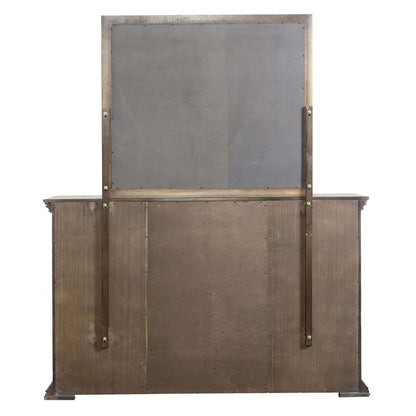 Big Valley Mirror in Brownstone w/ Heavy Distressing
