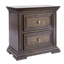 2 Drawer Night Stand w/ Charging Station