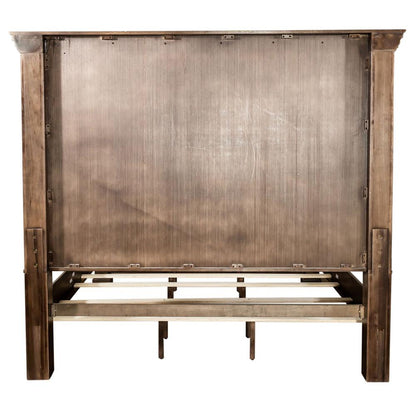 Big Valley King California Panel Bed in Brownstone w/ Heavy Distressing