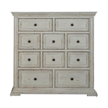 Big Valley 10 Drawer Chesser in Whitestone w/ Heavy Distressing