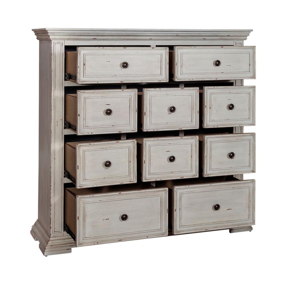 Big Valley 10 Drawer Chesser in Whitestone w/ Heavy Distressing