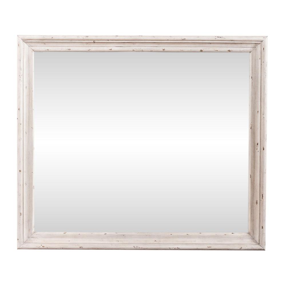 Big Valley Mirror in Whitestone w/ Heavy Distressing