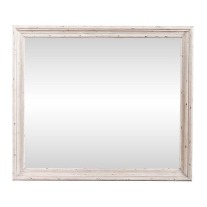 Big Valley Mirror in Whitestone w/ Heavy Distressing