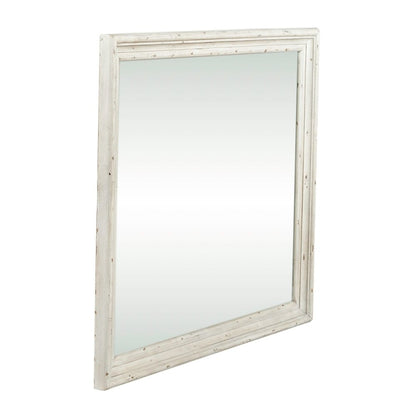 Big Valley Mirror in Whitestone w/ Heavy Distressing
