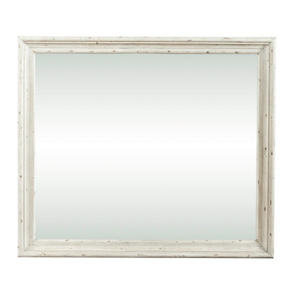 Big Valley Mirror in Whitestone w/ Heavy Distressing