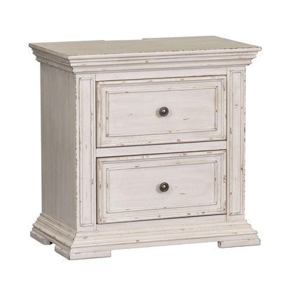 2 Drawer Night Stand w/ Charging Station