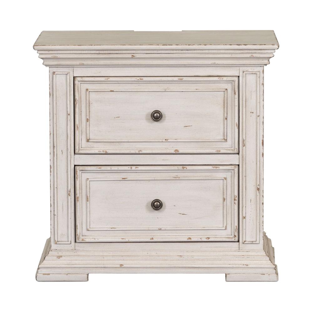2 Drawer Night Stand w/ Charging Station