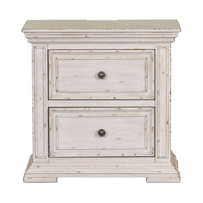 2 Drawer Night Stand w/ Charging Station