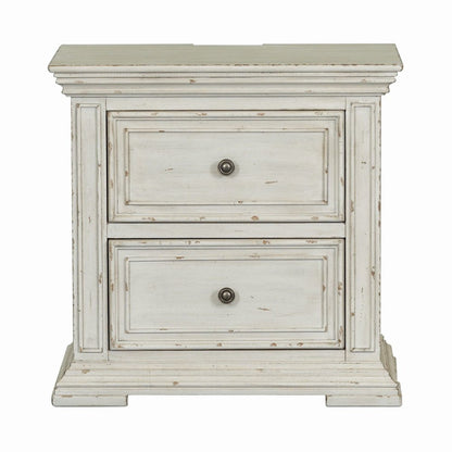 2 Drawer Night Stand w/ Charging Station