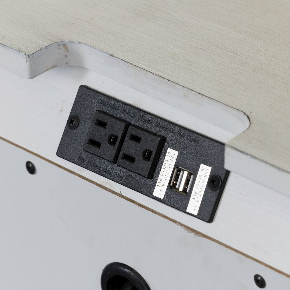 2 Drawer Night Stand w/ Charging Station