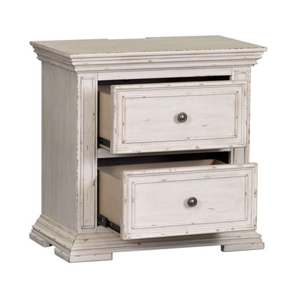 2 Drawer Night Stand w/ Charging Station