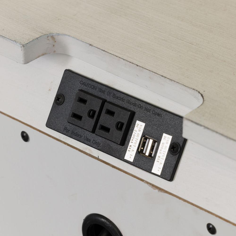 2 Drawer Night Stand w/ Charging Station