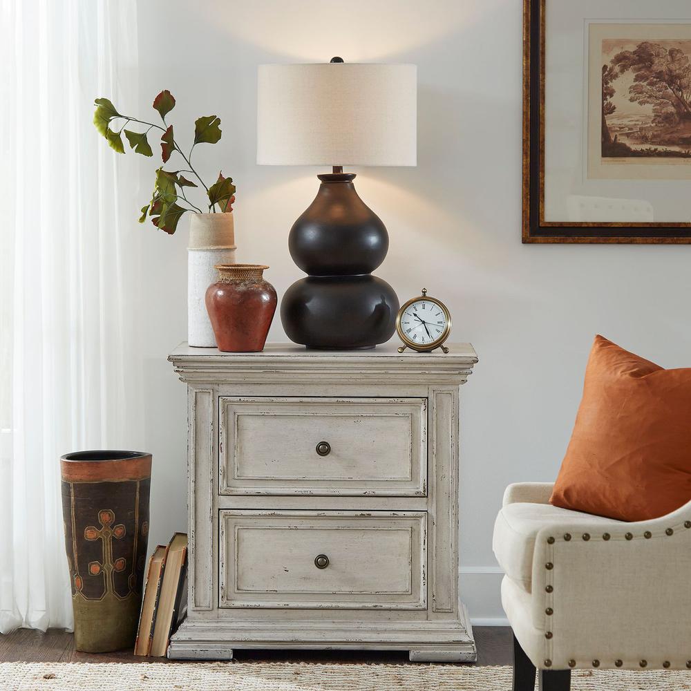 2 Drawer Night Stand w/ Charging Station