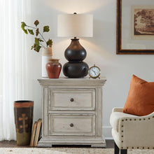 2 Drawer Night Stand w/ Charging Station