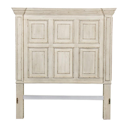 Big Valley Queen Panel Bed in Whitestone w/ Heavy Distressing