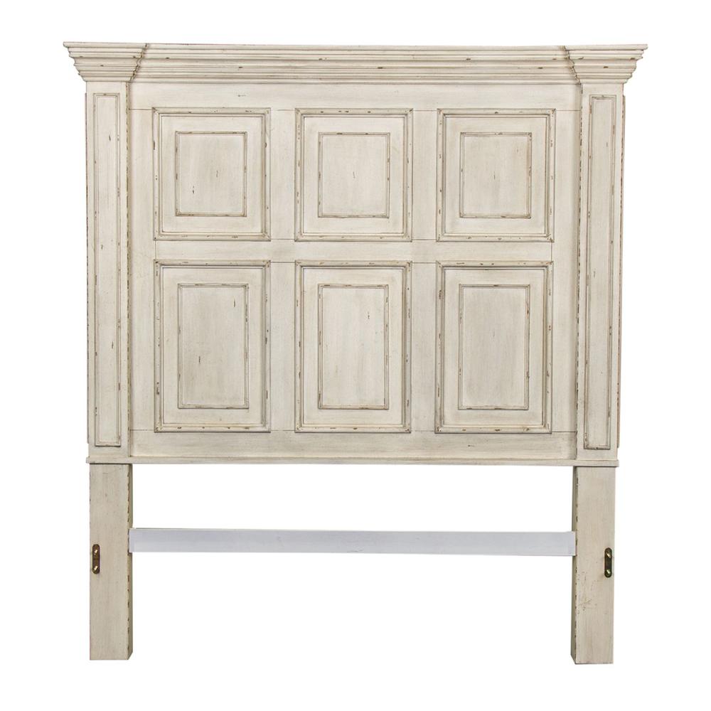 Big Valley Queen Panel Bed in Whitestone w/ Heavy Distressing