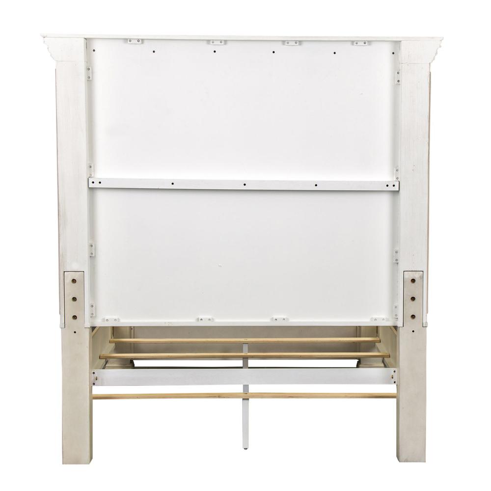 Big Valley Queen Panel Bed in Whitestone w/ Heavy Distressing