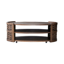 Warren Park 3 Piece Table Set - Oval Cocktail, 2 End Tables, Coffee Brown Oak
