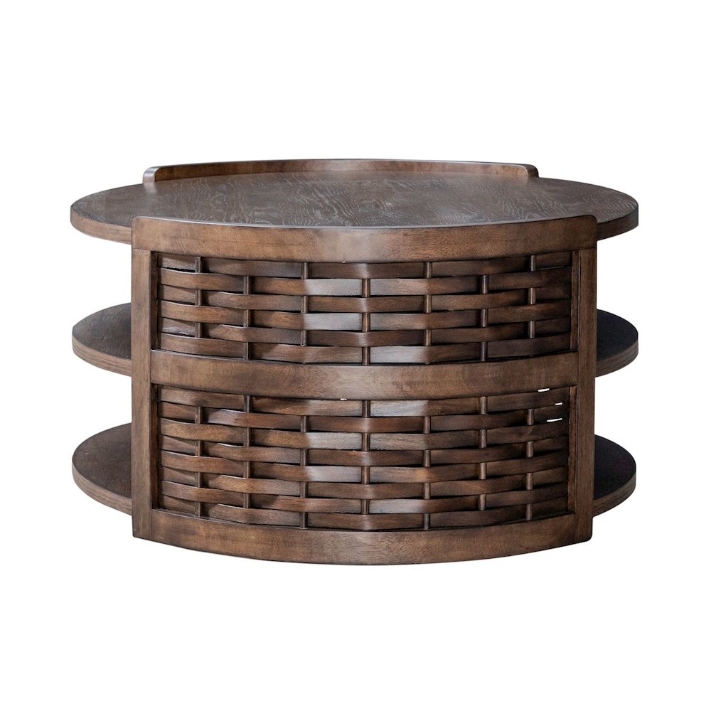 Warren Park 3 Piece Table Set - Oval Cocktail, 2 End Tables, Coffee Brown Oak