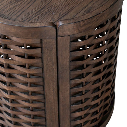 Warren Park 3 Piece Table Set - Oval Cocktail, 2 End Tables, Coffee Brown Oak
